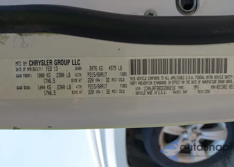 2013 Jeep Patriot Latitude from USA, damaged, VIN 1C4NJRFB8DD280216